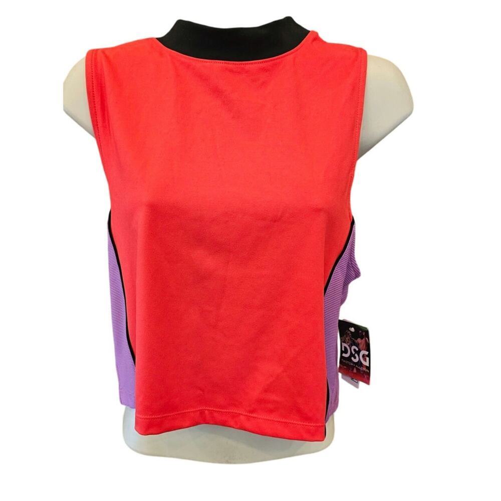 DSG Red High Neck Crop Tank Size 2XL